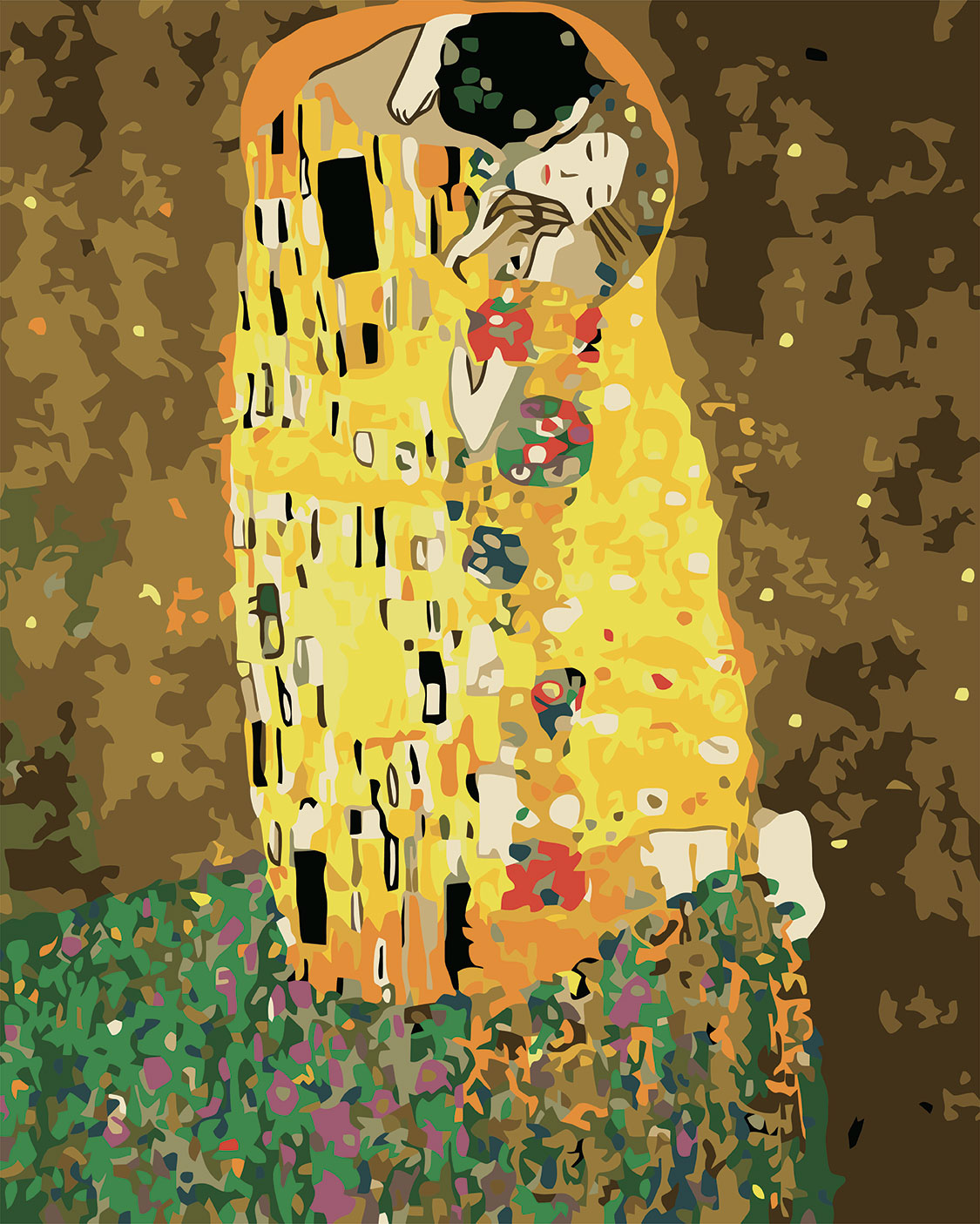Peinture par Numéro Figured'Art avec Cadre - Gustav Klimt - Kit de Loisir  Créatif DIY Numéro d'Art Complet - 40x50cm toile tendue sur châssis -  Peintures par numéro