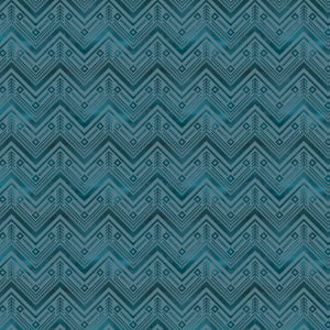 Twilight Pack Collection-Forest Geo Chevron-Blue-100% Cotton-16250103-03