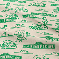 Schitt's Creek- Cafe Tropical Signs - Cream -Cotton-FULL 8 YARD BOLT