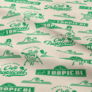 Schitt's Creek- Cafe Tropical Signs - Cream -Cotton-FULL 8 YARD BOLT