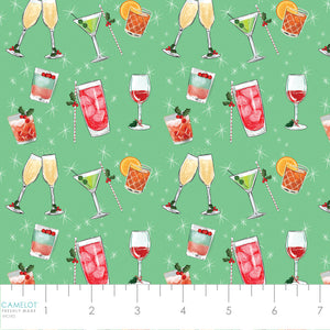 North Pole Social Club Collection-Happy Hour-Mint-100% Cotton-19010105-01