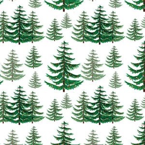 North Pole Social Club Collection-Festive Forest-White-100% Cotton-19010106-01