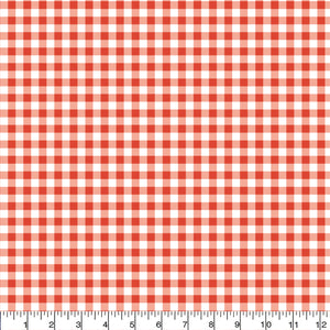 Printed  Tandoori Gingham Fabric - 65 %Poly  35%Cotton
