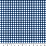 Printed  Indigo  Gingham Fabric - 65 %Poly  35%Cotton