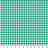 Printed  Green  Gingham Fabric - 65 %Poly  35%Cotton