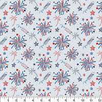 2 Yard Pre-cut- Cotton -Fireworks