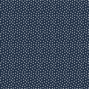 Printed  Indigo Star Fabric - 65 %Poly  35%Cotton