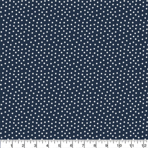 Printed  Indigo Star Fabric - 65 %Poly  35%Cotton