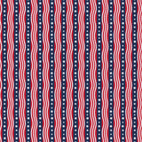 2 Yard Pre-cut Cotton -Stars Wavy Stripes
