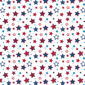 1 Yard Pre-cut -Assorted Tossed Stars