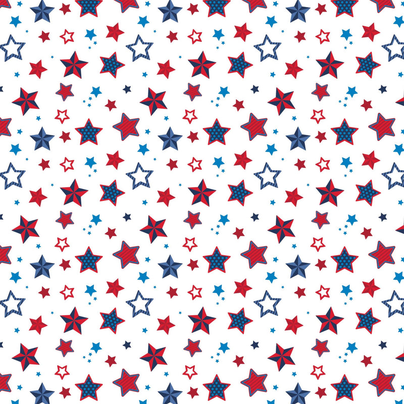 1 Yard Pre-cut -Assorted Tossed Stars