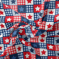 1 Yard Pre-cut -Stars In Blocks- Cotton