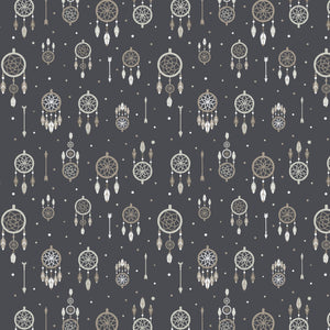 Woodland Wonders Collection-Soft Dreamcatchers-Charcoal-100% Cotton-21221105-01
