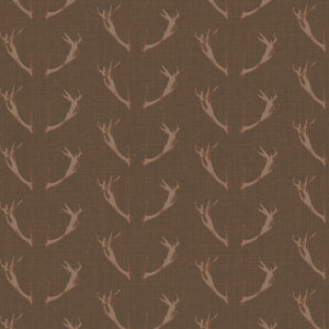 Misty Mountain Collection-Antlers-100% Cotton-Soft Brown