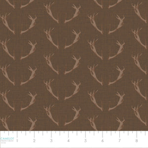 Misty Mountain Collection-Antlers-100% Cotton-Soft Brown