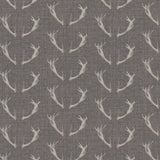 Misty Mountain Collection-Antlers-100% Cotton-Soft  Grey