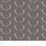 Misty Mountain Collection-Antlers-100% Cotton-Soft  Grey
