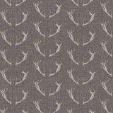 Misty Mountain Collection-Antlers-100% Cotton-Soft  Grey