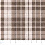 Misty Mountain Collection-Rustic Plaid-100% Cotton-Soft Brown