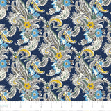 Winter Paisley Collection-Winter Paisley-100% Cotton-Blue-21231001-01