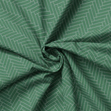 Winter Paisley Collection-Chevron-100% Cotton-Green-21231005-03