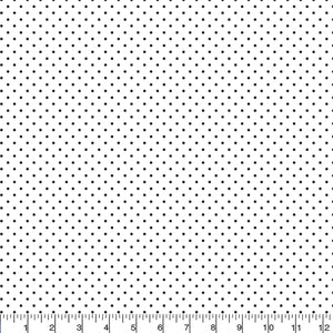 Printed  BLACK AND WHITE  Swiss Dot   Fabric - 65 %Poly  35%Cotton