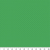Printed  GREEN  Swiss Dot   Fabric - 65 %Poly  35%Cotton