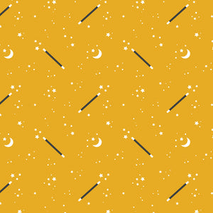 Abracadabra Collection-Magic Wand-Mustard-100% Cotton-21240203-02
