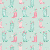 Fleece and Flannel 2025 Catalog-Boots in Bloom-Light Aqua-Cotton Flannel-21240302B-02