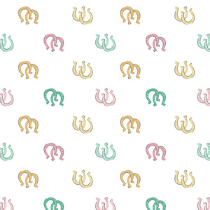 Rodeo Rose Collection-Lucky Horseshoes-White-100% Cotton-21240304-01