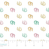 Rodeo Rose Collection-Lucky Horseshoes-White-100% Cotton-21240304-01