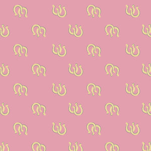 Rodeo Rose Collection-Lucky Horseshoes-Pink-100% Cotton-21240304-03