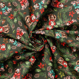 Merry Beary Collection-Cozy Cubs-Dark Green-100% Cotton-21240402-02