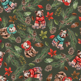 Merry Beary Collection-Cozy Cubs-Dark Green-100% Cotton-21240402-02