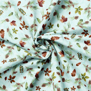 Merry Beary Collection-Forest Treasures-Light Aqua-100% Cotton-21240403-02