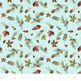 Merry Beary Collection-Forest Treasures-Light Aqua-100% Cotton-21240403-02
