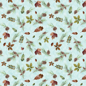 Merry Beary Collection-Forest Treasures-Light Aqua-100% Cotton-21240403-02