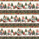 Merry Beary Collection-Woodland Stripe-Multi-100% Cotton-21240404-01