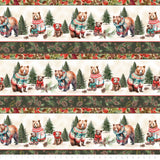 Merry Beary Collection-Woodland Stripe-Multi-100% Cotton-21240404-01