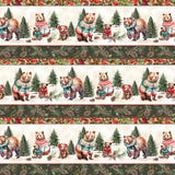 Merry Beary Collection-Woodland Stripe-Multi-100% Cotton-21240404-01