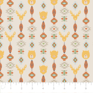 Fleece and Flannel 2025 Catalog-Wildlife Totem-Yellow-Cotton Flannel-21240601B-02