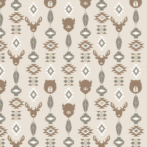 Fleece and Flannel 2025 Catalog-Wildlife Totem-Tan-Cotton Flannel-21240601B-04