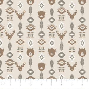 Fleece and Flannel 2025 Catalog-Wildlife Totem-Tan-Cotton Flannel-21240601B-04