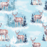 Winter Land Collection-Winter Deer Scene-Light Blue-21240603-01