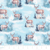 Winter Land Collection-Winter Deer Scene-Light Blue-21240603-01