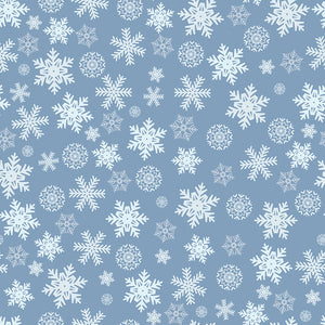 Winter Land Collection-Scattered Snowflakes-Blue-21240607-02