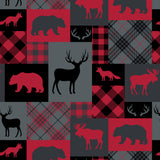 Fleece and Flannel 2025 Catalog-Woodland Patchwork-Red-Fleece-21250101A-01