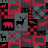 Fleece and Flannel 2025 Catalog-Woodland Patchwork-Red-Fleece-21250101A-01