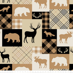 Fleece and Flannel 2025 Catalog-Woodland Patchwork-Tan-Fleece-21250101A-02