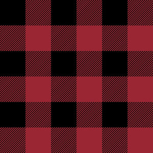 North of Ordinary Collection-Buffalo Plaid-Crimson-100% Cotton-21250104-01